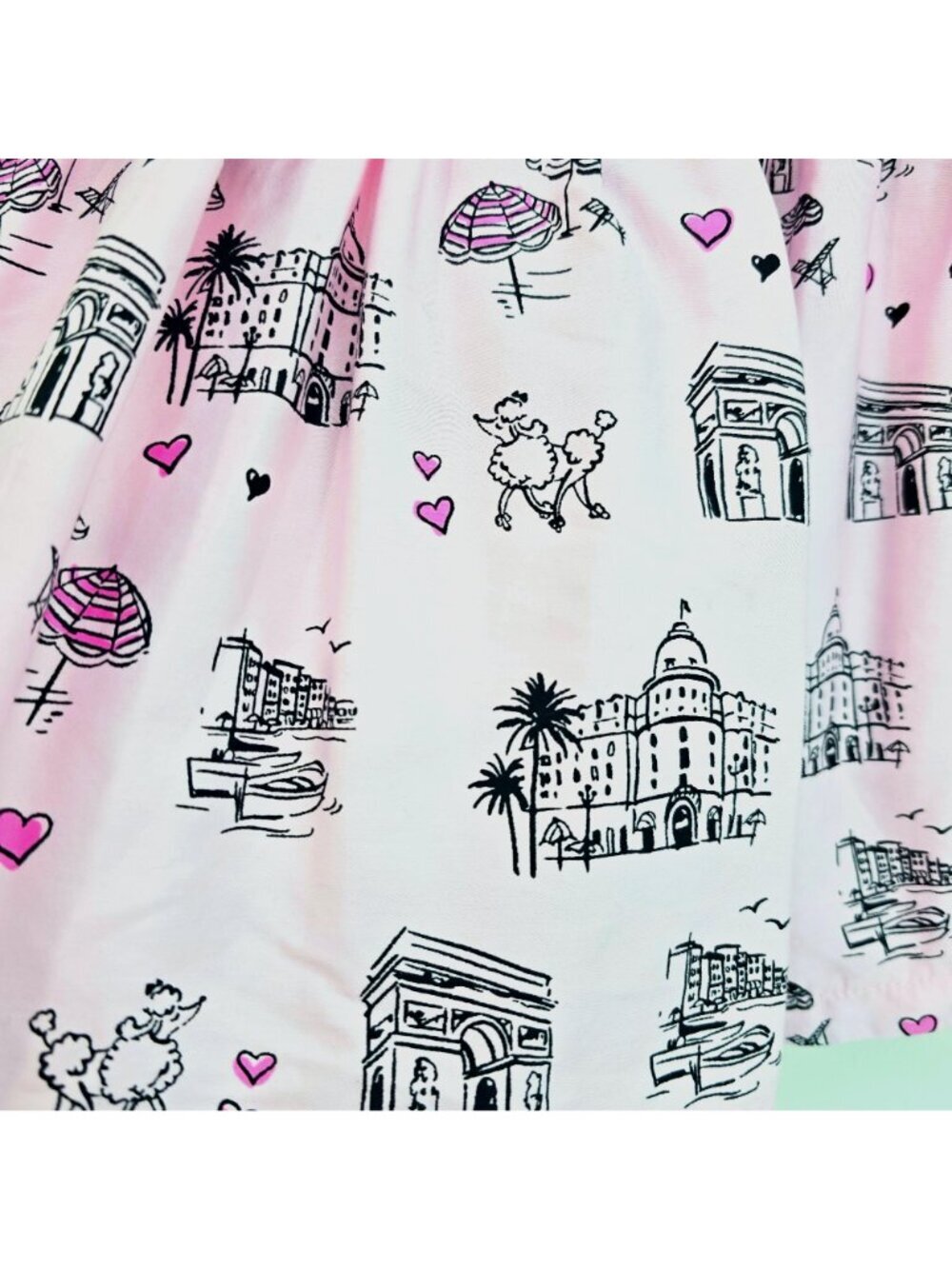 The Children's PLace Pink Paris Eiffel Sleeveless Party Dress Baby Size 2T - Picture 4 of 6